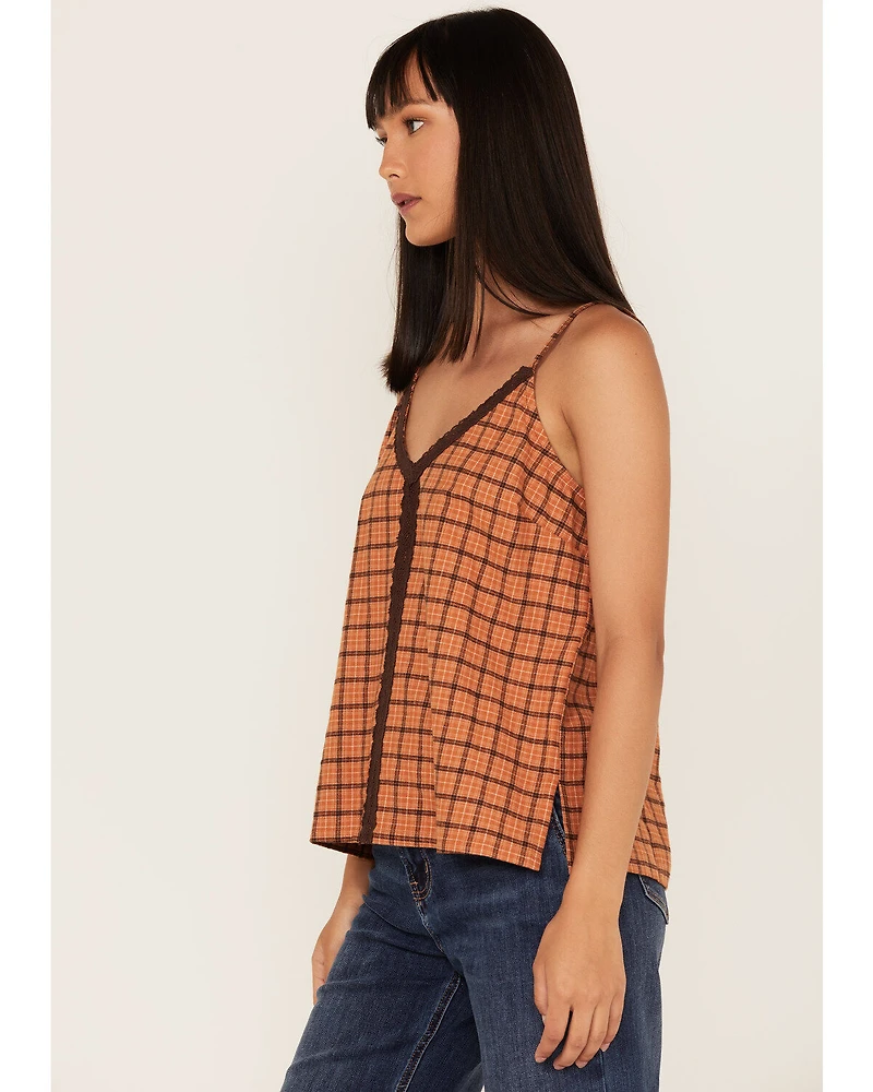 Cleo + Wolf Women's Plaid Print Flannel Tank Top