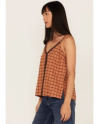 Cleo + Wolf Women's Plaid Print Flannel Tank Top