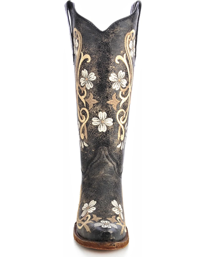 Circle G Women's Floral Embroidered Western Boots