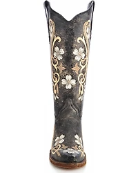 Circle G Women's Floral Embroidered Western Boots