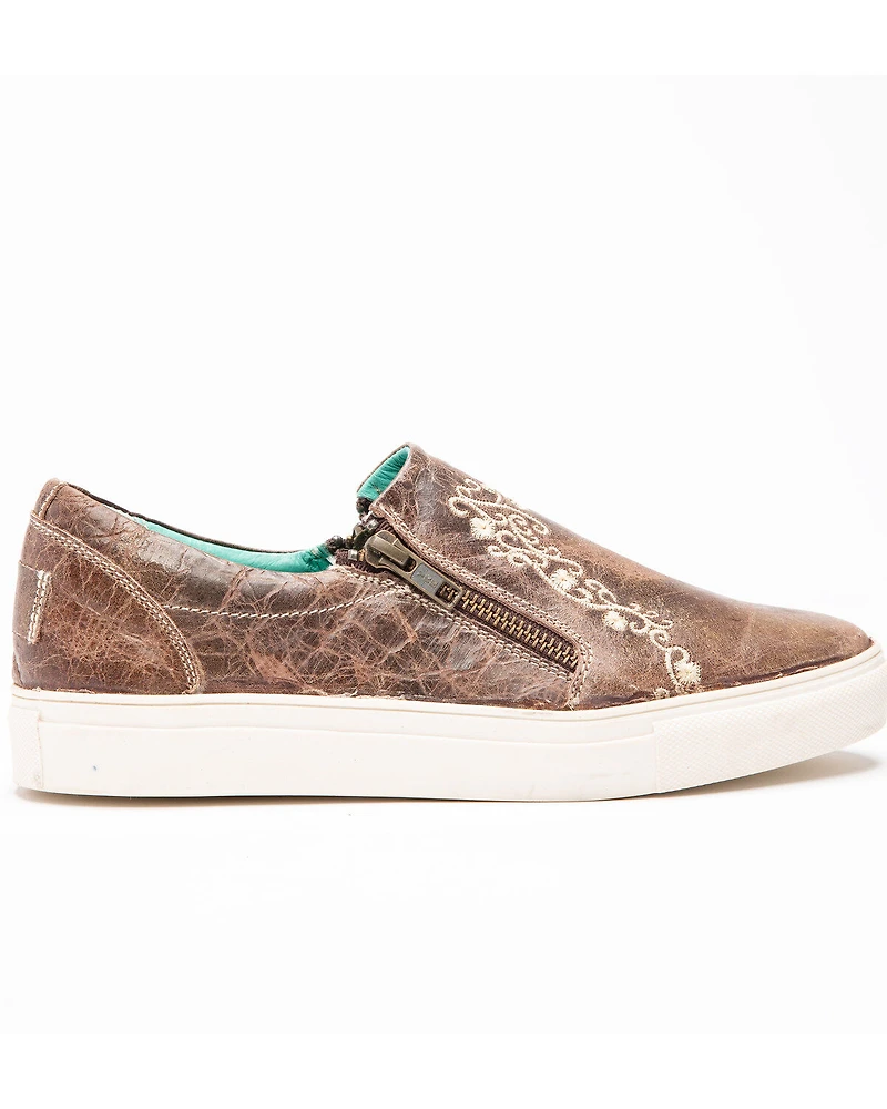 Corral Women's Bone Crater Inlay Embroidered Shoes