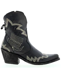 Liberty Black Women's Side Bug & Wrinkle Mosel Short Western Boots - Snip Toe