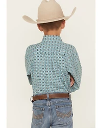 Cinch Boys' Printed Long Sleeve Button-Down Western Shirt