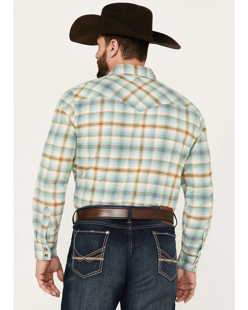 Pendleton Men's Wyatt Plaid Long Sleeve Snap Western Shirt