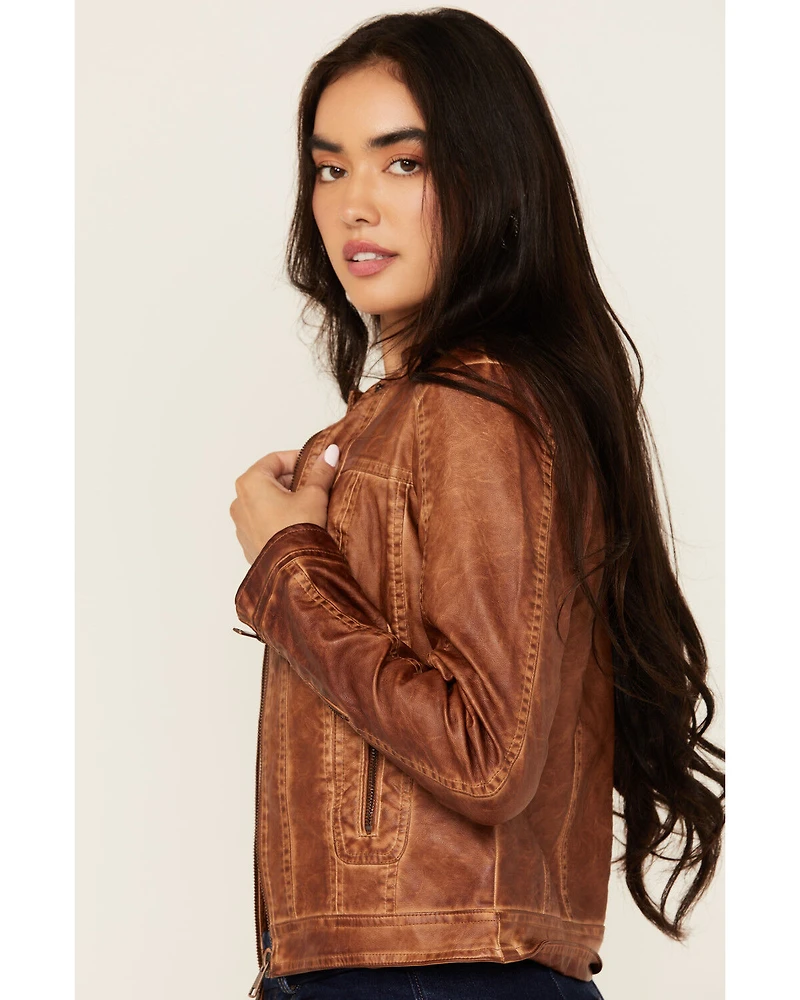 26 International Women's Faux Leather Jacket