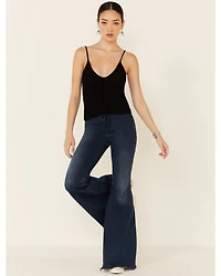 Mystree Women's Sweater-Knit Lace-Up Cami