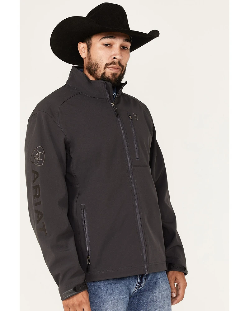 Ariat Men's Logo 2.0 Embroidered Zip Softshell Jacket - Tall