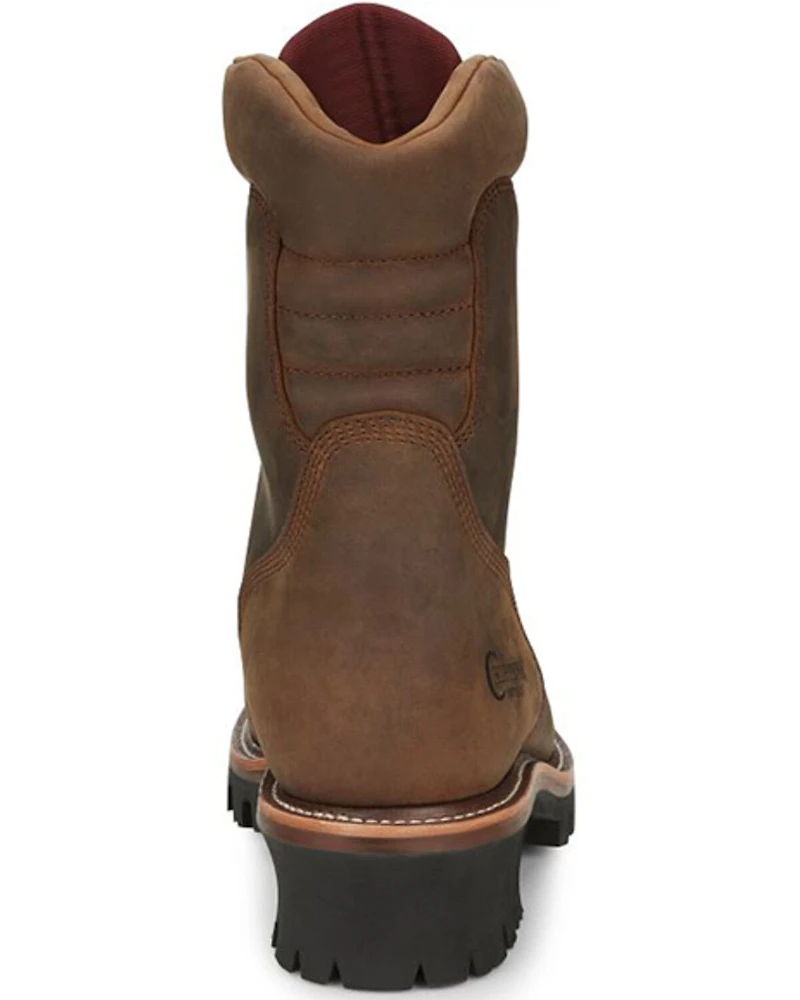 Chippewa Men's Lace-Up Waterproof Logger Work Boots - Steel Toe