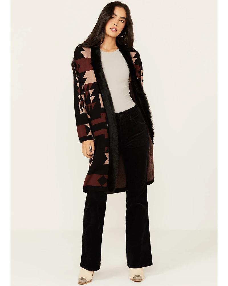Shyanne Women's Fur Long Cardigan