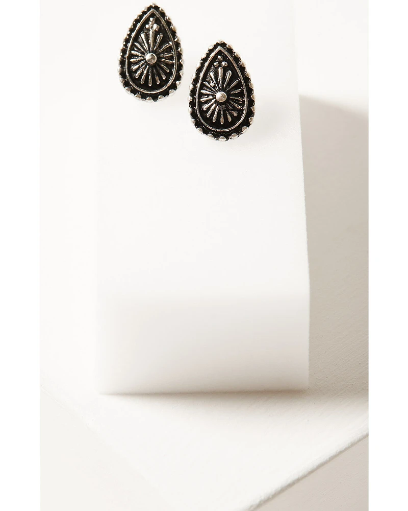 Shyanne Women's Bisbee Falls 6-Piece Silver Beaded Wings Earrings Set