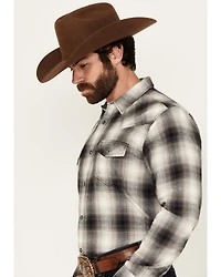 Cody James Men's Concho Plaid Print Long Sleeve Snap Western Shirt - Tall