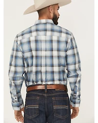 Cody James Men's Howdy Duty Plaid Print Long Sleeve Button-Down Western Shirt - Tall