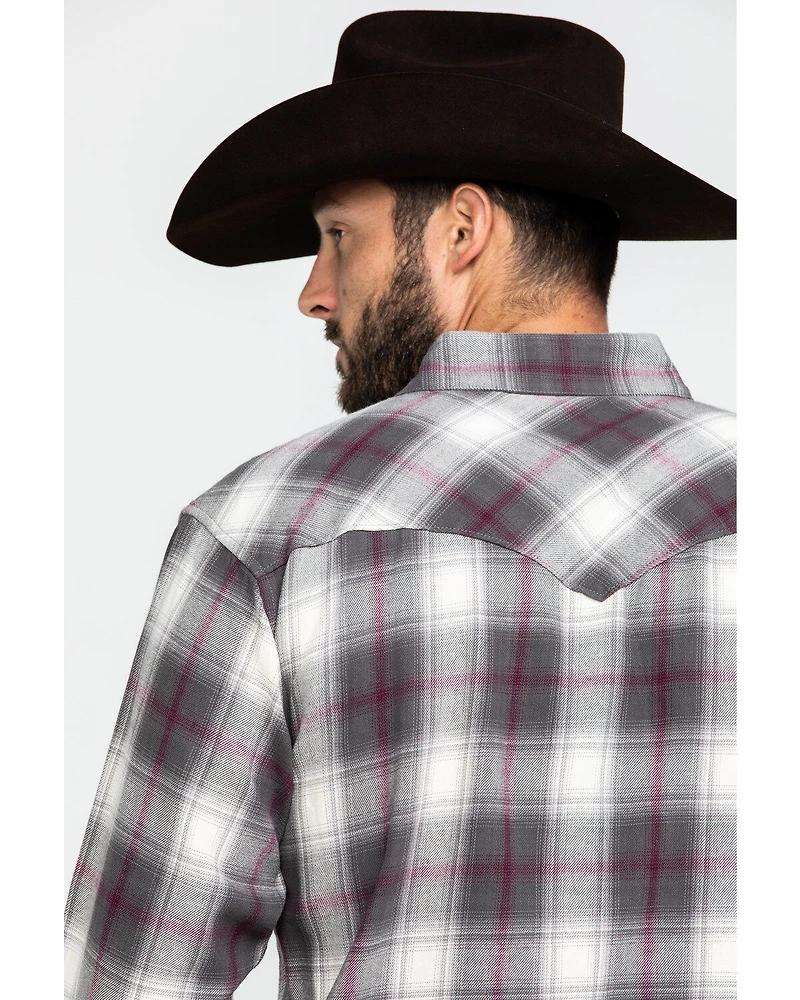 Resistol Men's Brazos Ombre Large Plaid Long Sleeve Western Shirt
