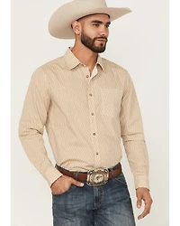 Gibson Trading Co Men's Lampshade Geo Print Long Sleeve Button-Down Stretch Western Shirt
