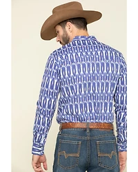 Rock & Roll Denim Men's Ikat Southwestern Print Long Sleeve Western Shirt
