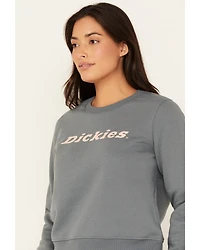 Dickies Women's Heavyweight Wordmark Crew Neck Fleece Sweatshirt