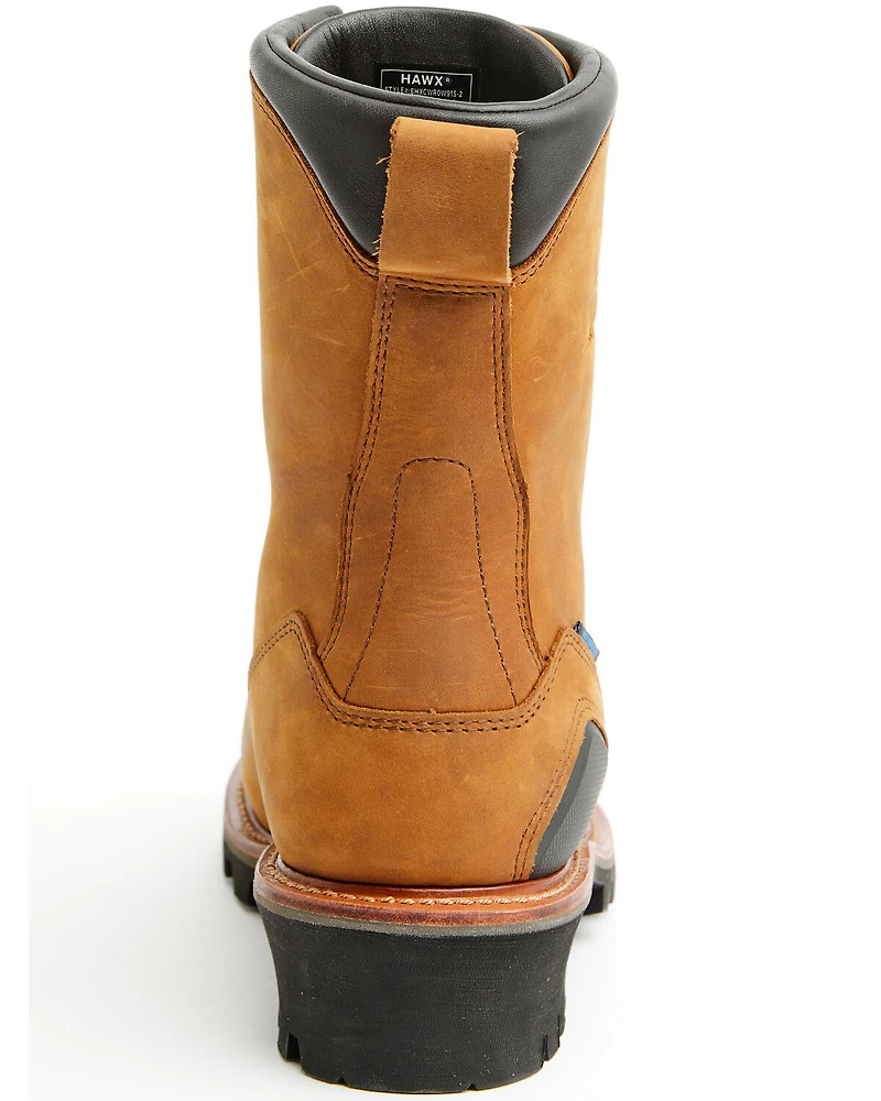 Hawx Men's 9" Logger Lace-Up Waterproof Work Boot - Composite Toe
