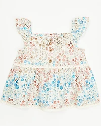 Shyanne Toddler Girls' Floral Print Sleeveless Ruffle Top