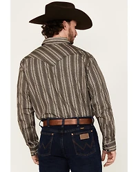 Cody James Men's Bartlett Geo Striped Long Sleeve Snap Western Shirt
