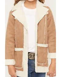Shyanne Girls' Wynona Faux Suede Shearling Coat