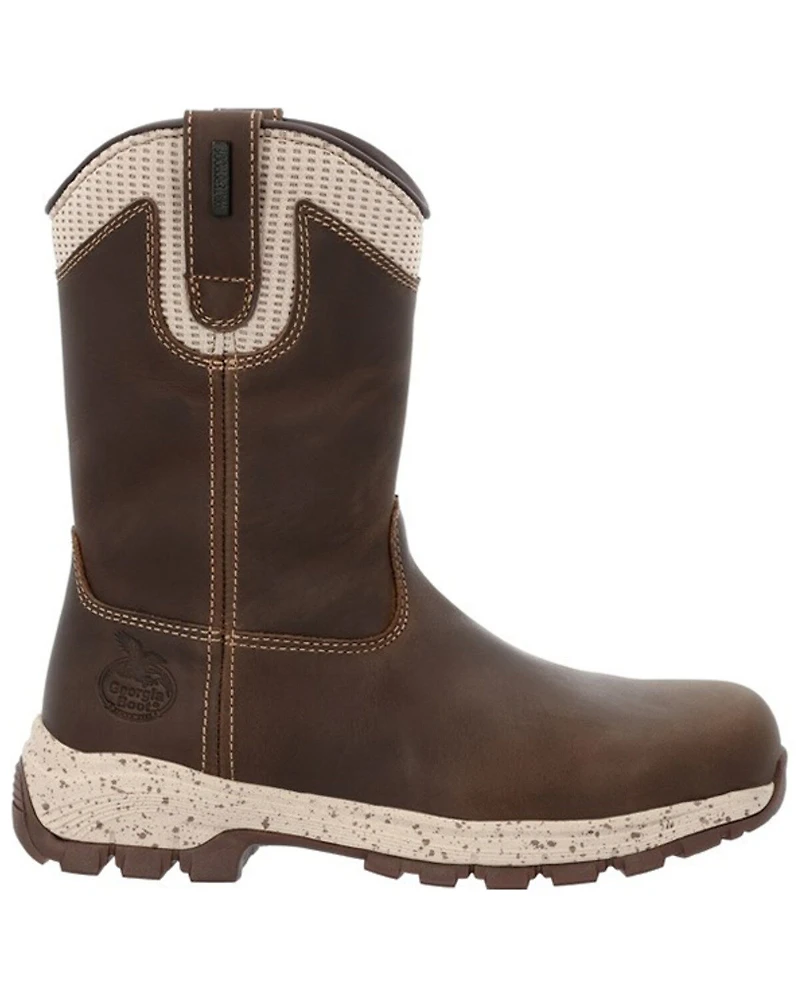 Georgia Boot Women's Eagle Trail Waterproof Pull On Work Boots - Alloy Toe