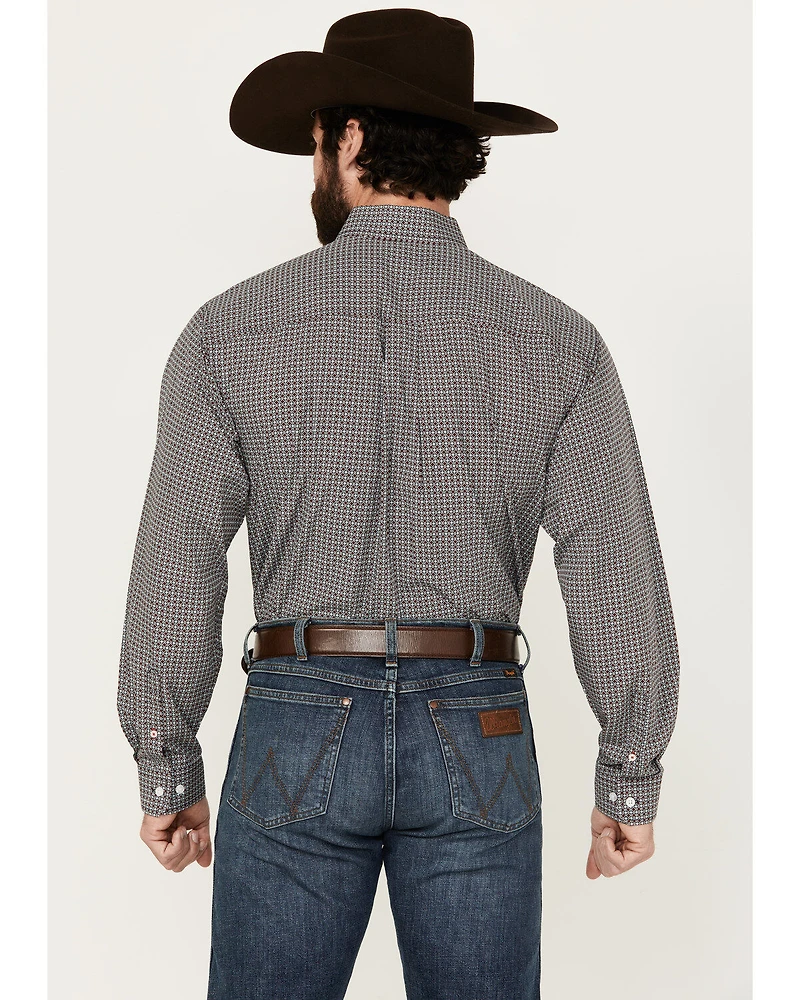 Cinch Men's Geo Print Long Sleeve Button-Down Western Shirt