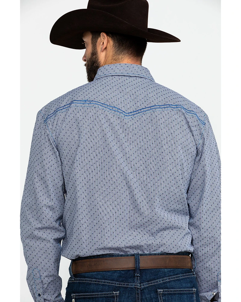 Cowboy Hardware Men's Dobby Print Long Sleeve Western Shirt