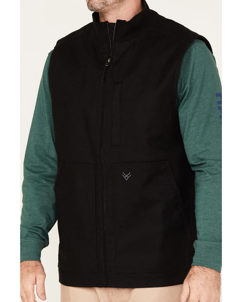Hawx Men's Canvas Zip-Front Insulated Work Vest