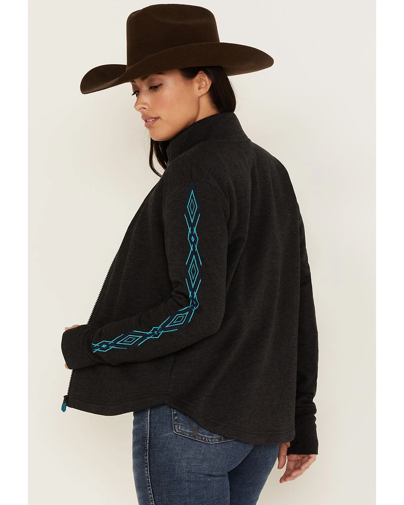 RANK 45® Women's Logo Fleece Performance Zip-Up Pullover