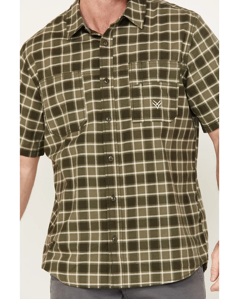 Hawx Men's Oxford Short Sleeve Button-Down Work Shirt