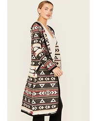 Cripple Creek Women's Southwestern Print Hooded Duster