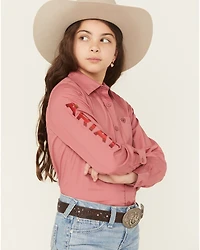 Ariat Girls' Team Kirby Long Sleeve Button-Down Stretch Western Shirt