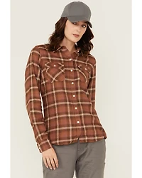 Wolverine Women's Autumn II Plaid Print Long Sleeve Button-Down Flannel Shirt