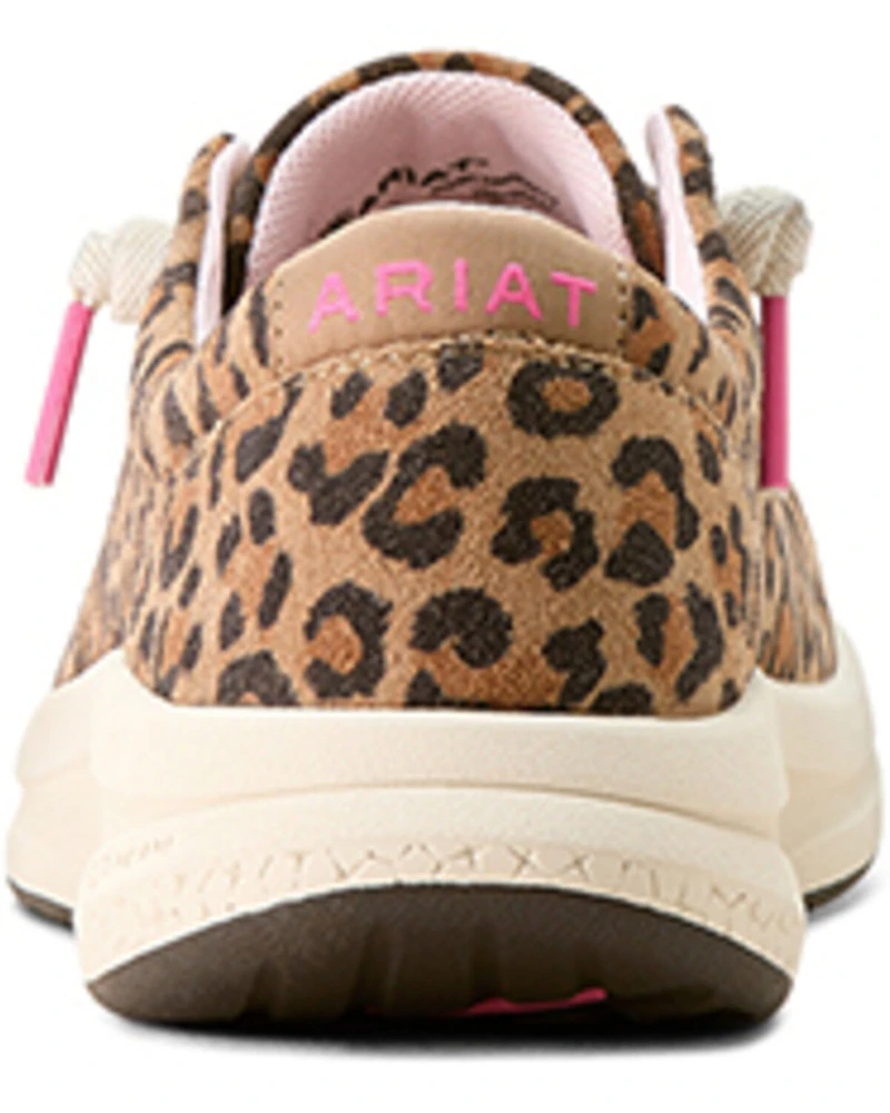 Ariat Women's Leopard Print Buckeye Casual Shoes - Moc Toe