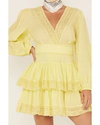 Maia Bergman Women's Mika Lace Tiered Mini Dress