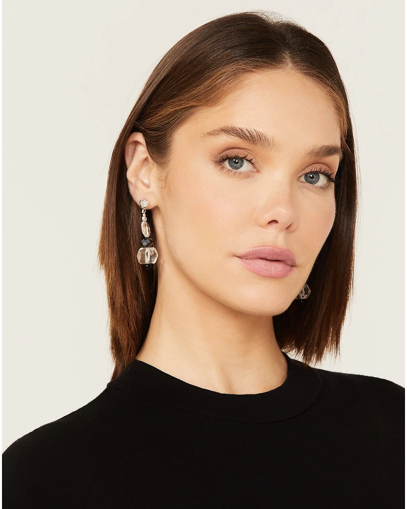 Paige Wallace Women's Quartz & Black Onyx Earrings