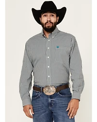 Cinch Men's Checkered Print Long Sleeve Button-Down Stretch Western Shirt