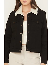 Levi's Women's Original Sherpa Lined Snap Trucker Denim Jacket