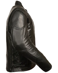 Milwaukee Leather Men's Side Lace Vented Scooter Jacket - 3X Tall