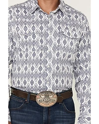 Wrangler Retro Men's Premium Geo Print Long Sleeve Snap Western Shirt