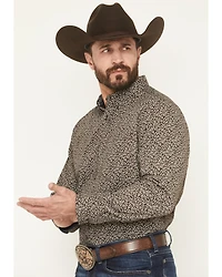 Cody James Men's Denali Ridge Micro Floral Print Long Sleeve Snap Western Shirt
