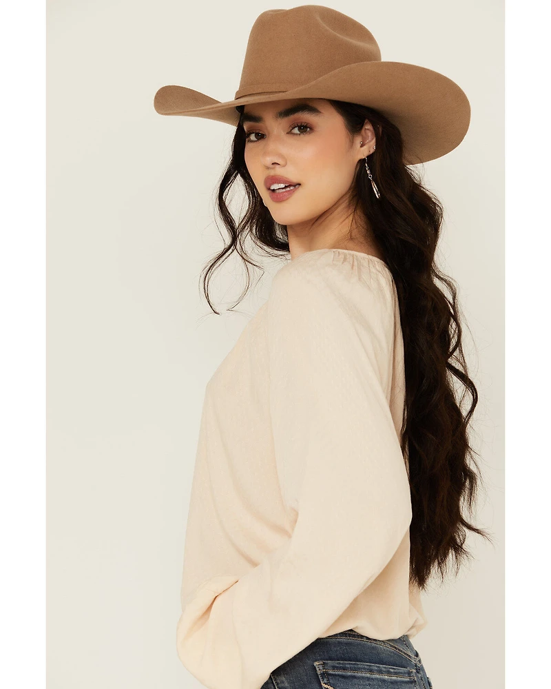 Cleo + Wolf Women's Christopher Solid Peasant Top