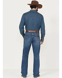 Wrangler Retro Men's 77MWZ Dark Wash Slim Bootcut Stretch Denim Jeans