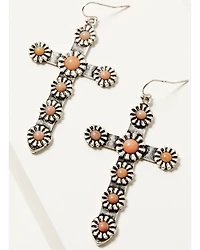 Shyanne Women's Oversized Cross Drop Earrings