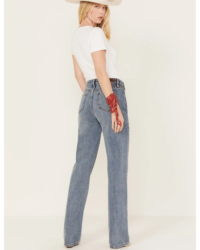 Rock & Roll Denim Women's Medium Wash High Rise Bootcut Jeans