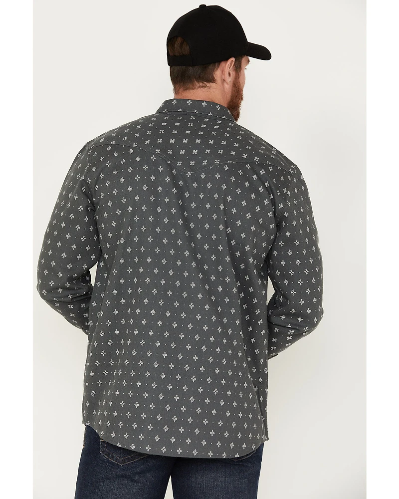 Cody James Men's FR Geo Print Long Sleeve Snap Work Shirt