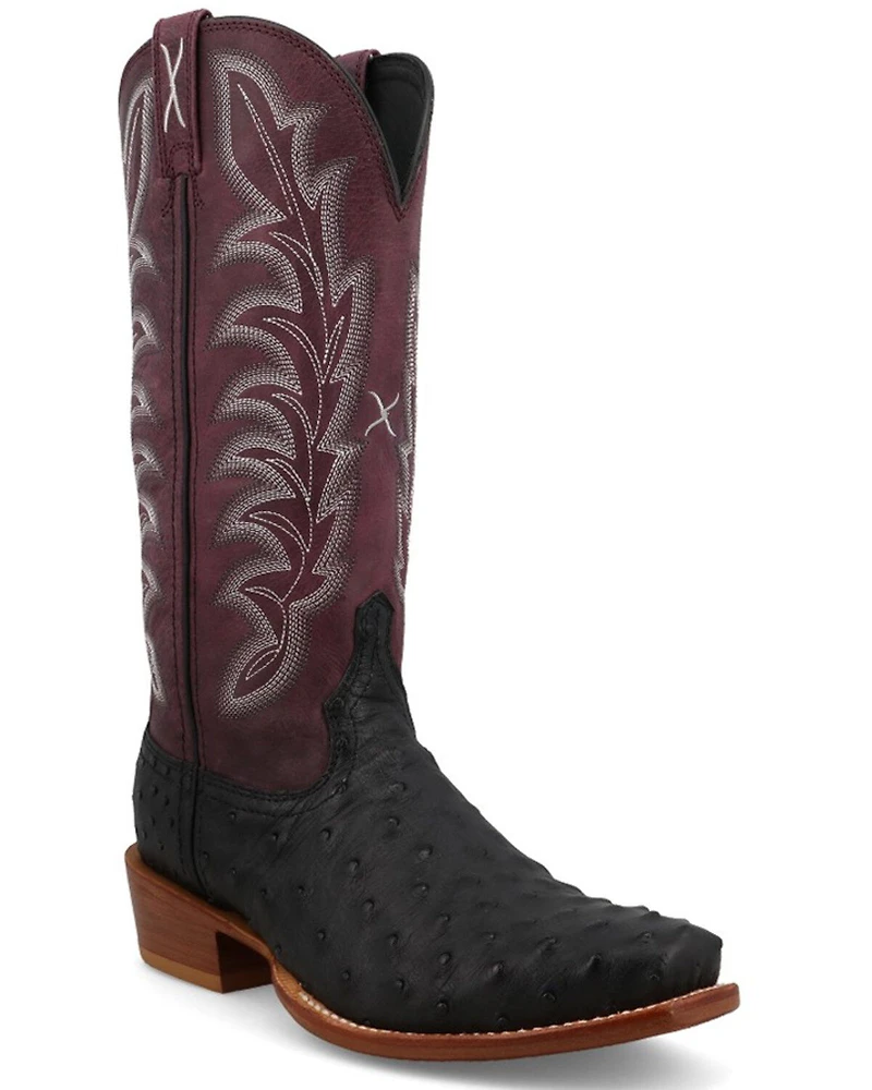 Twisted X Women's Reserve Exotic Full Quill Ostrich Western Boots - Square Toe