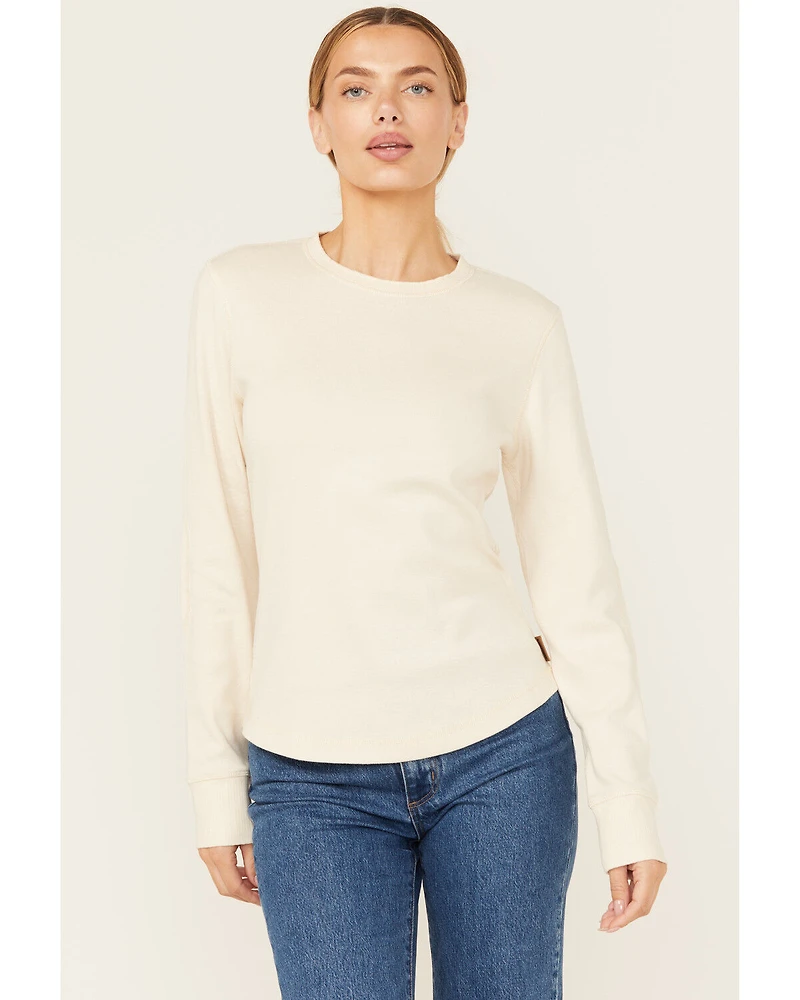 Lucky Brand Workwear Women's Ribbed Trim Long Sleeve Shirt