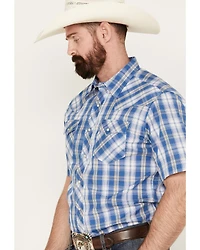 Wrangler Men's Fashion Plaid Print Short Sleeve Snap Western Shirt