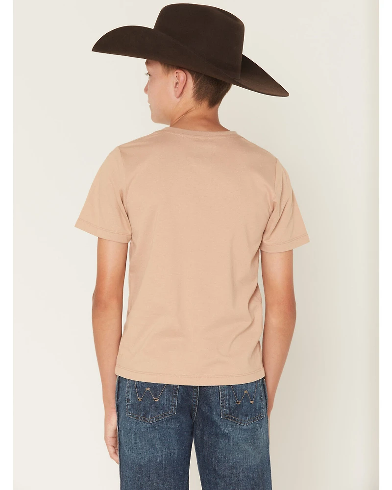 Sable Sky Boys' All American Cowboy Short Sleeve Graphic T-Shirt